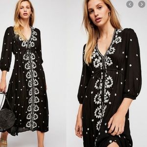 Embroidered Fable Midi Dress | XS | Free People
